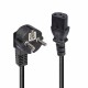 LINDY - Lindy 30336 cable de transmisión Negro 3 m CEE7/7 C13 acoplador - 30336